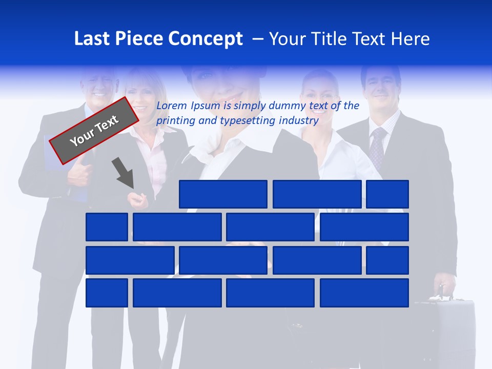 A Group Of Business People Standing In Front Of A White Background PowerPoint Template