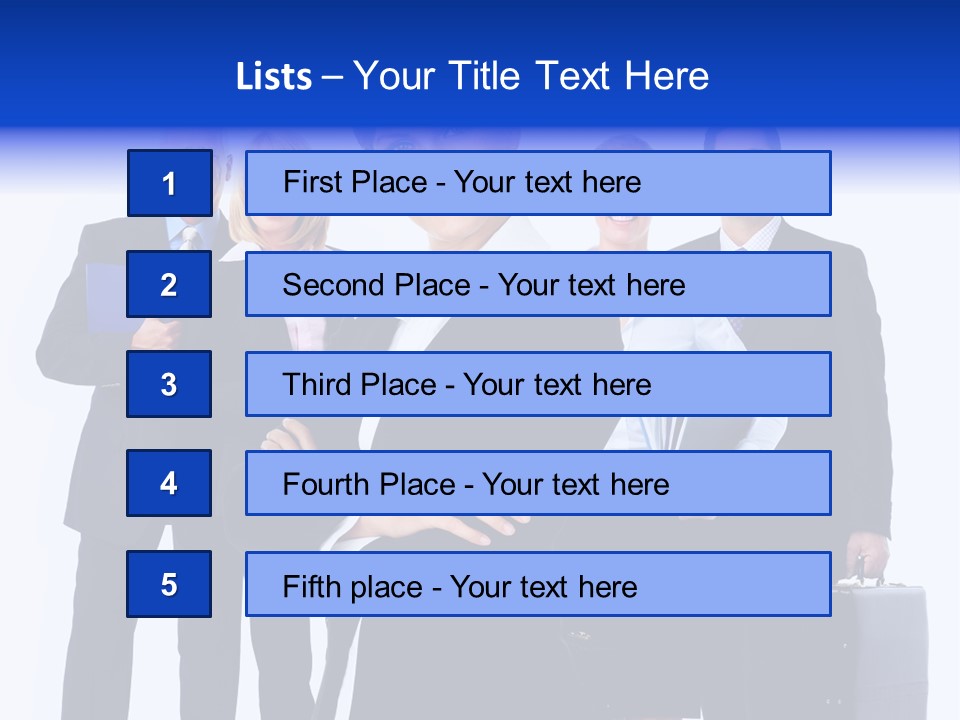 A Group Of Business People Standing In Front Of A White Background PowerPoint Template