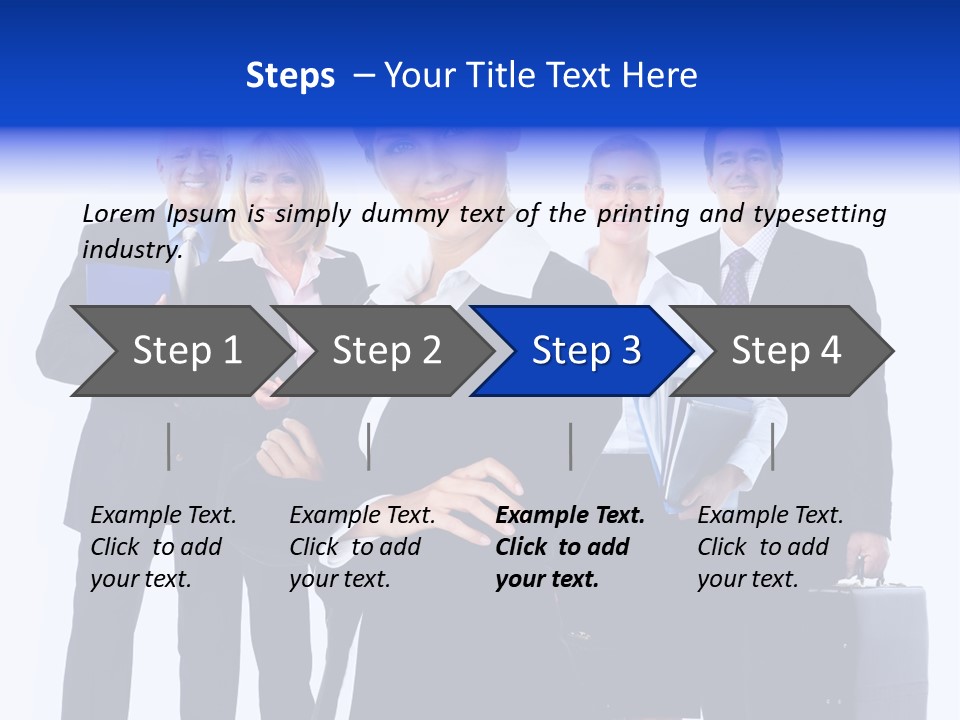 A Group Of Business People Standing In Front Of A White Background PowerPoint Template