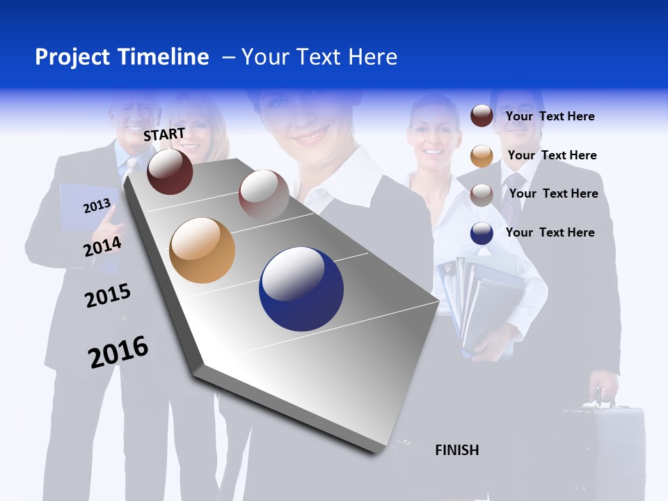 A Group Of Business People Standing In Front Of A White Background PowerPoint Template