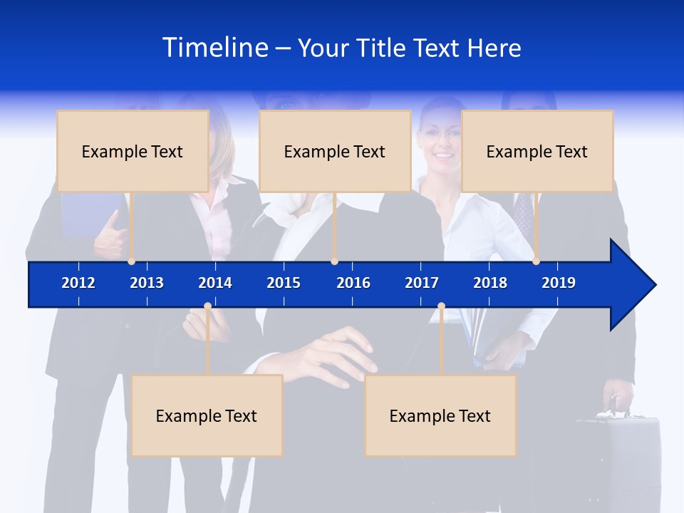 A Group Of Business People Standing In Front Of A White Background PowerPoint Template