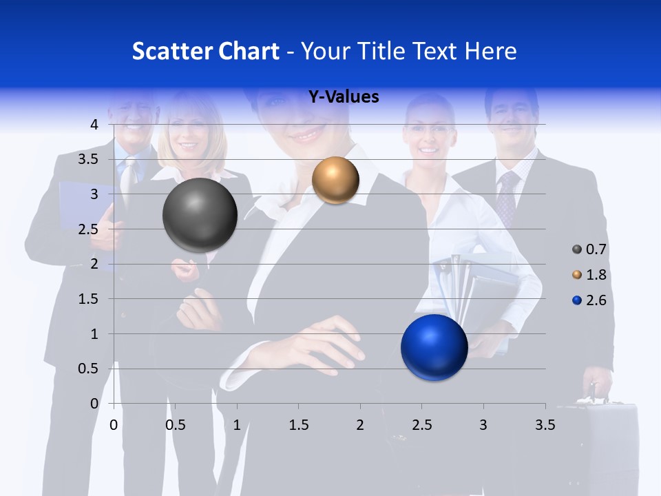 A Group Of Business People Standing In Front Of A White Background PowerPoint Template
