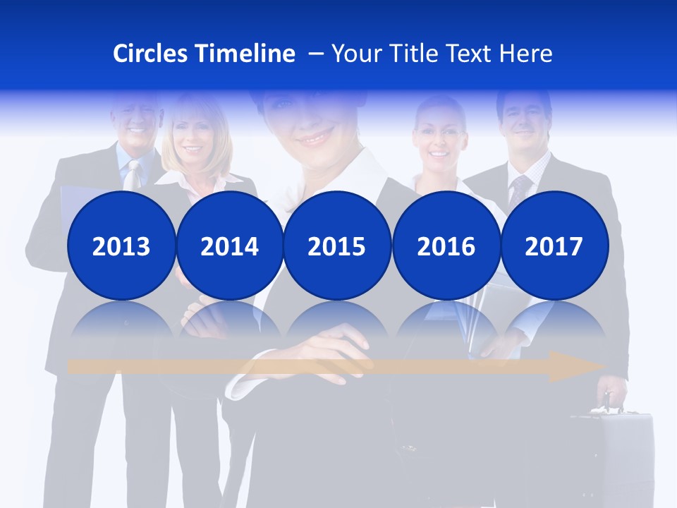 A Group Of Business People Standing In Front Of A White Background PowerPoint Template