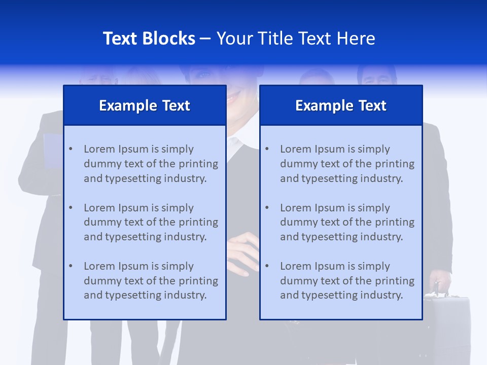 A Group Of Business People Standing In Front Of A White Background PowerPoint Template