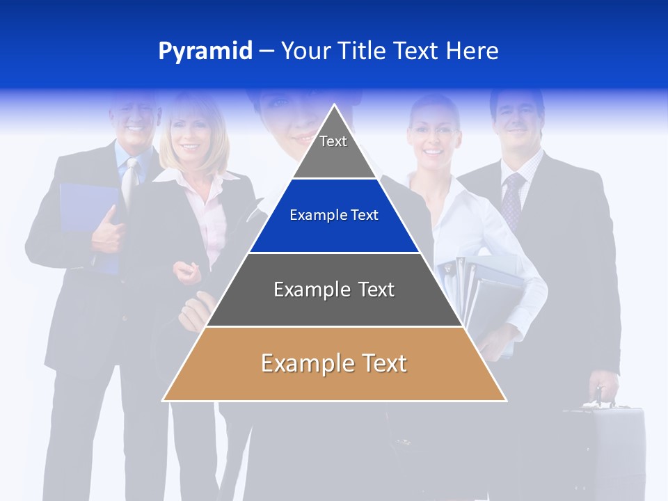 A Group Of Business People Standing In Front Of A White Background PowerPoint Template
