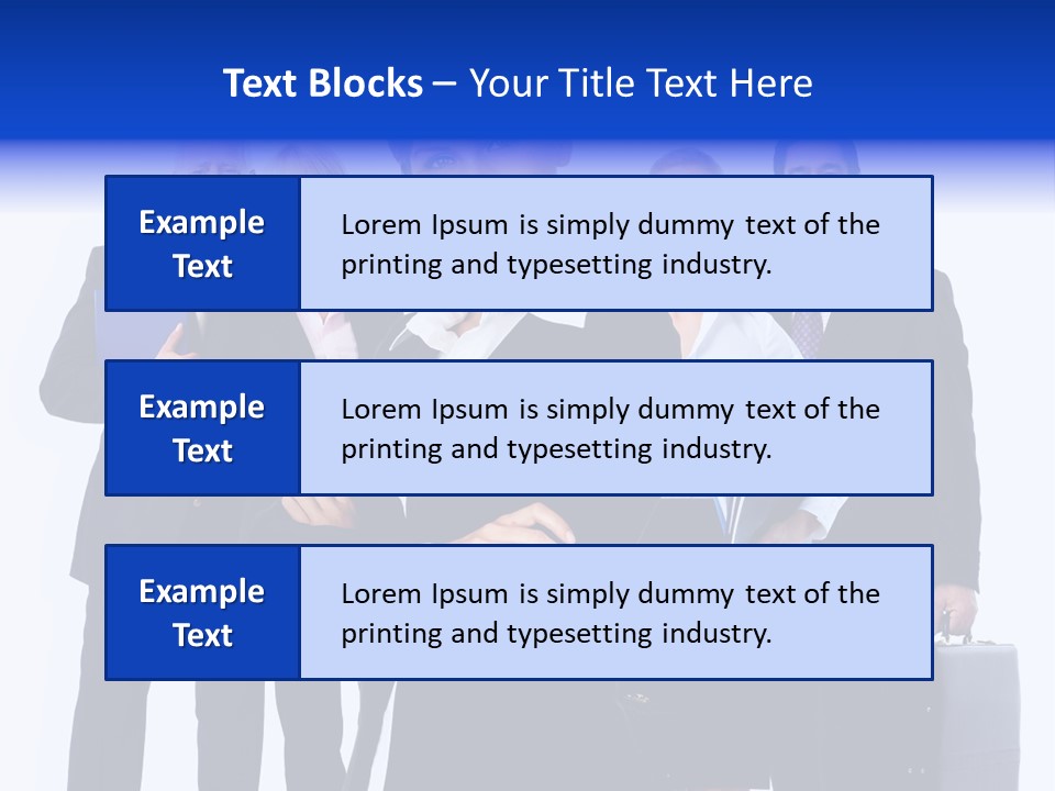 A Group Of Business People Standing In Front Of A White Background PowerPoint Template