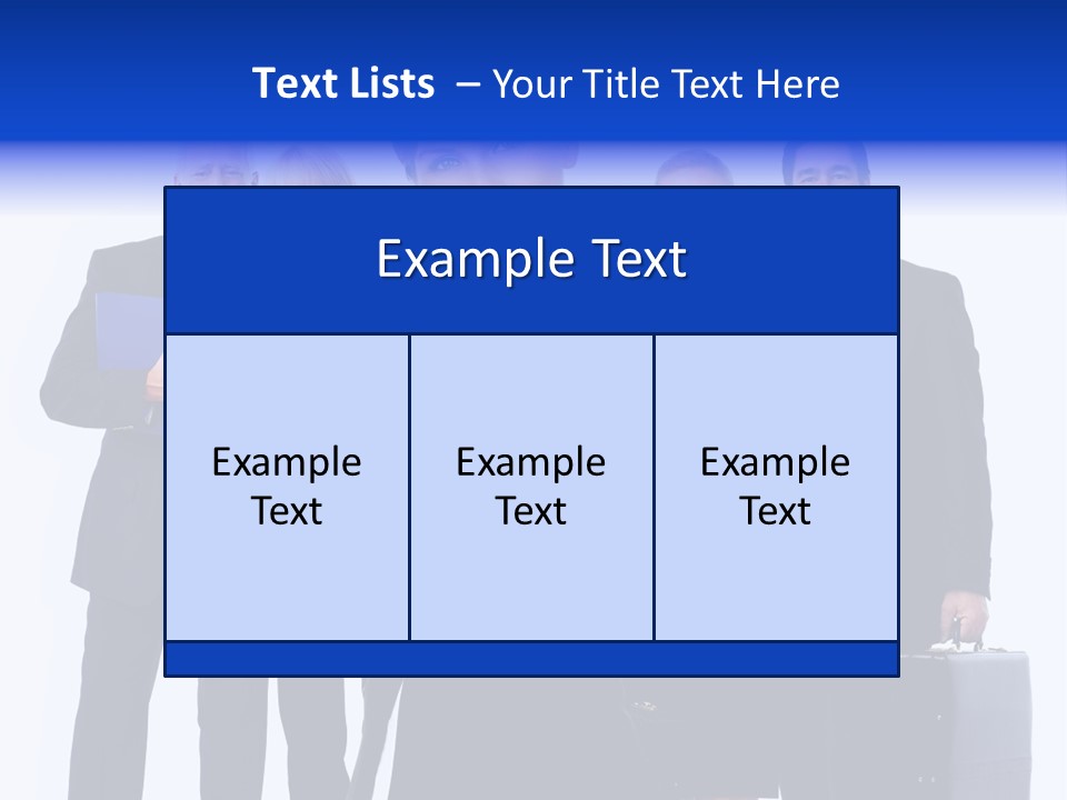 A Group Of Business People Standing In Front Of A White Background PowerPoint Template