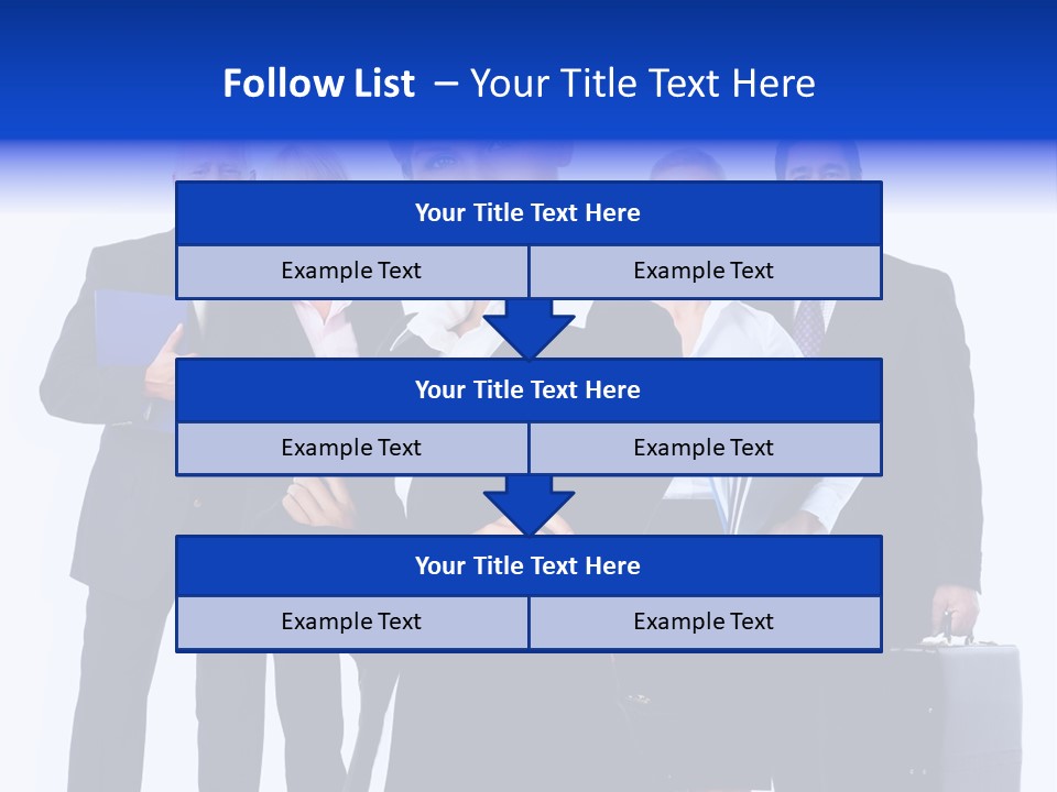 A Group Of Business People Standing In Front Of A White Background PowerPoint Template
