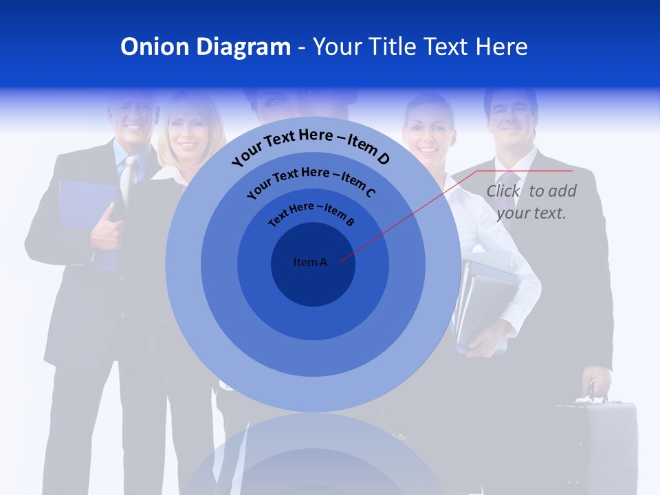 A Group Of Business People Standing In Front Of A White Background PowerPoint Template