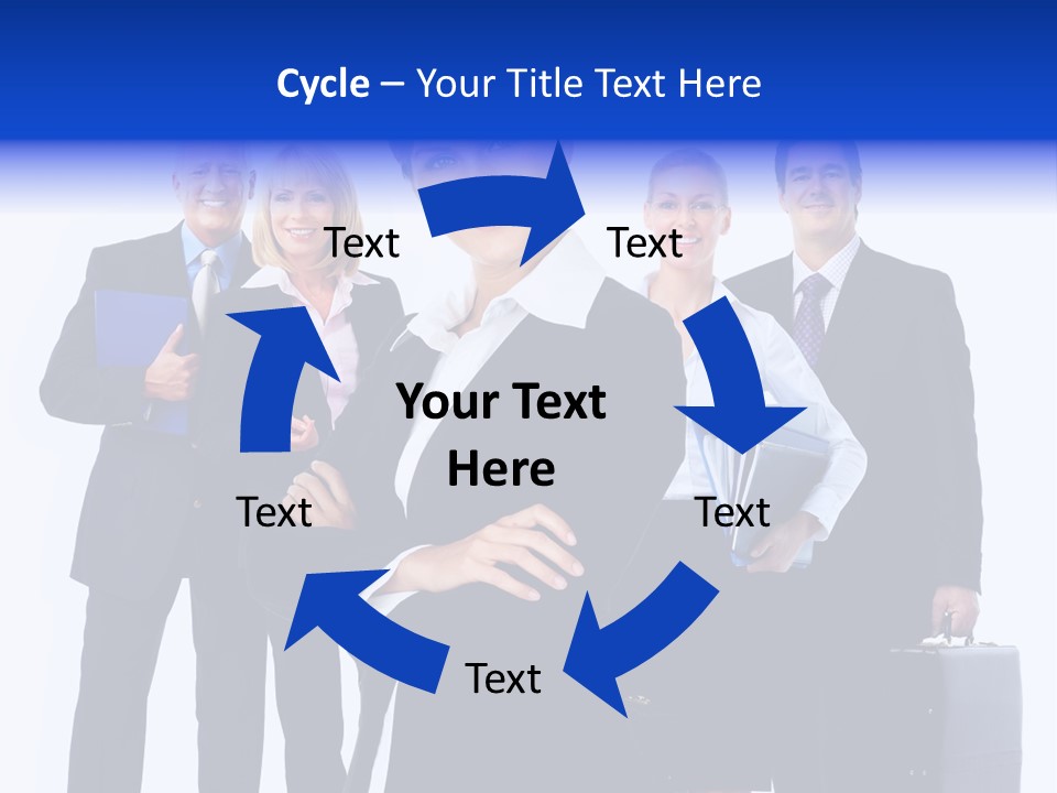 A Group Of Business People Standing In Front Of A White Background PowerPoint Template