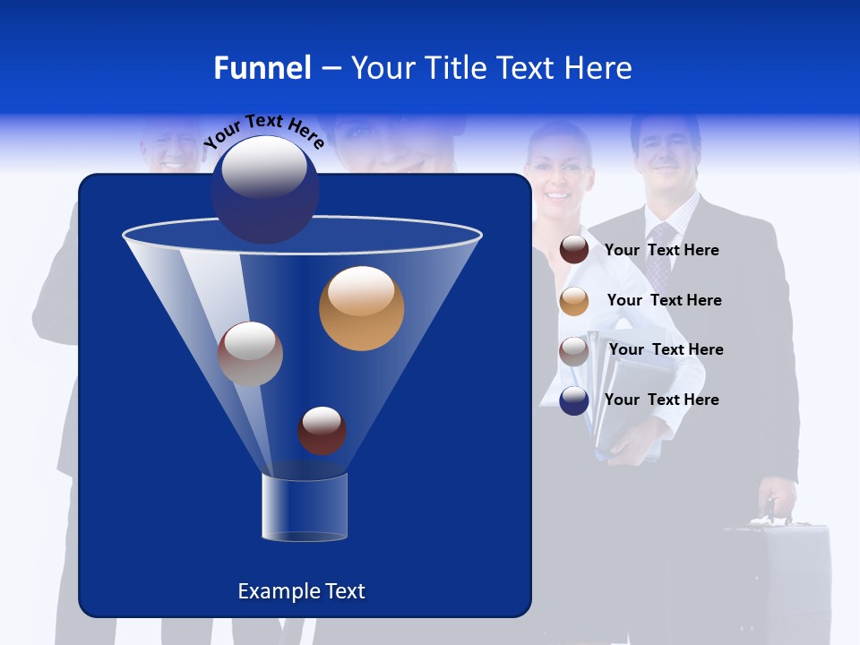 A Group Of Business People Standing In Front Of A White Background PowerPoint Template