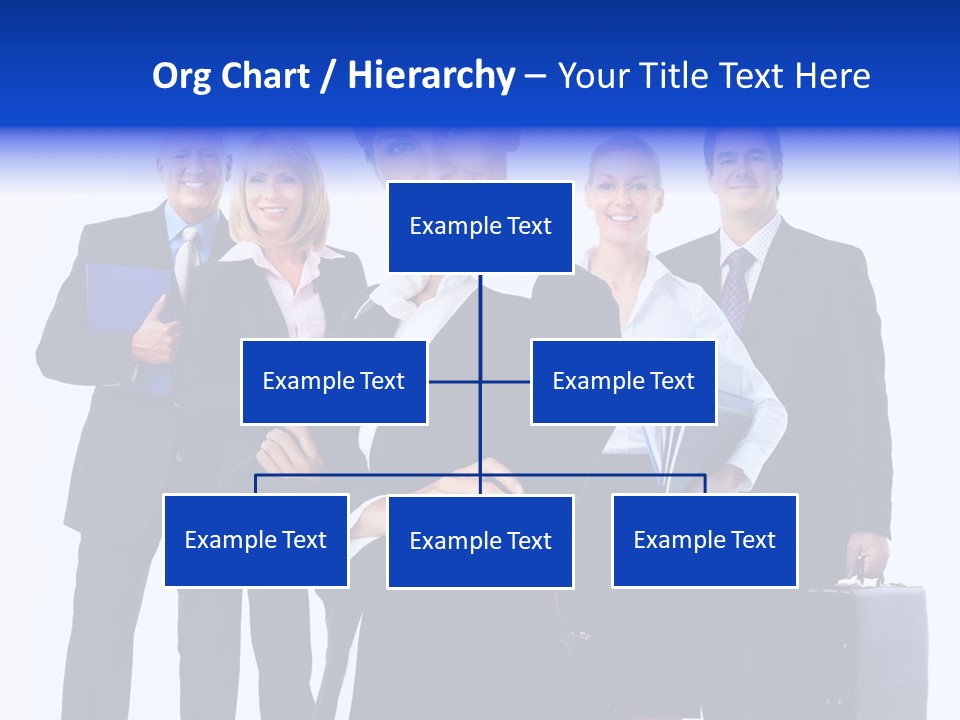 A Group Of Business People Standing In Front Of A White Background PowerPoint Template