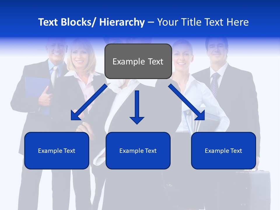 A Group Of Business People Standing In Front Of A White Background PowerPoint Template