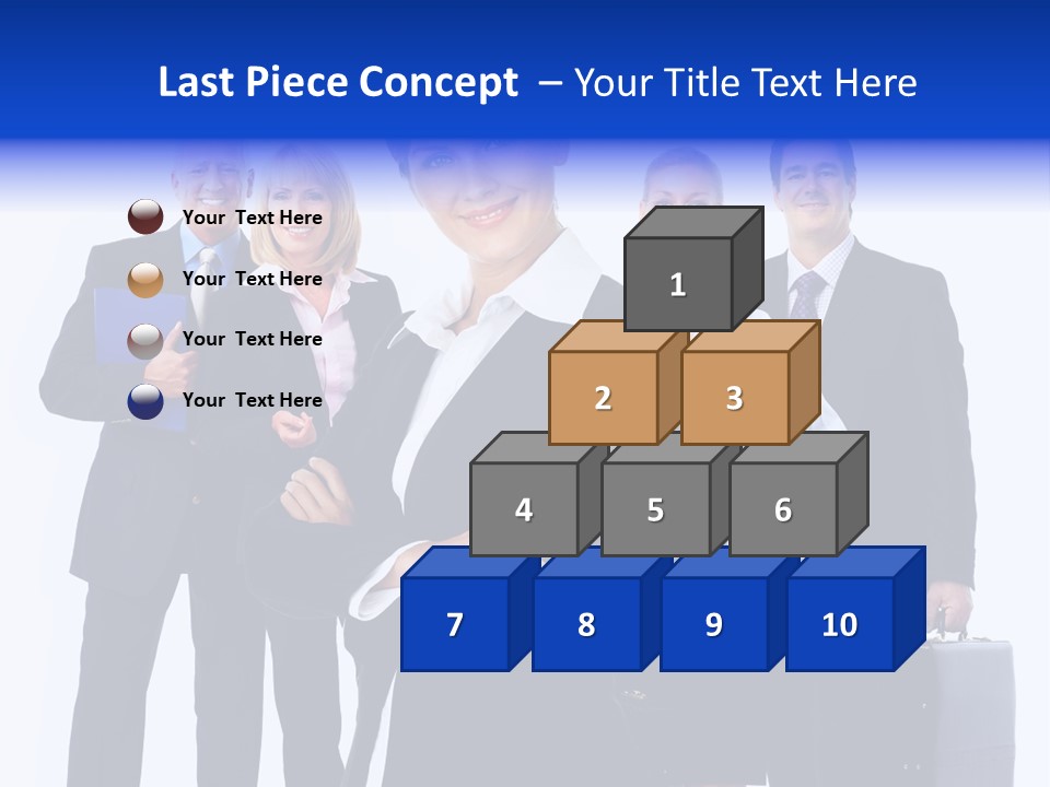 A Group Of Business People Standing In Front Of A White Background PowerPoint Template