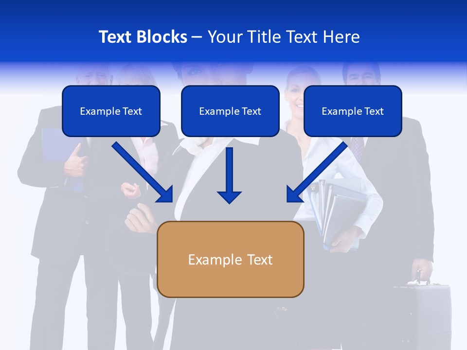 A Group Of Business People Standing In Front Of A White Background PowerPoint Template