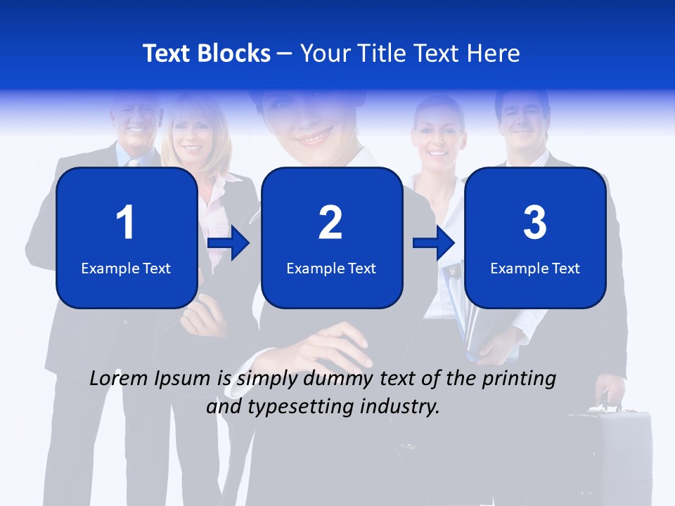 A Group Of Business People Standing In Front Of A White Background PowerPoint Template