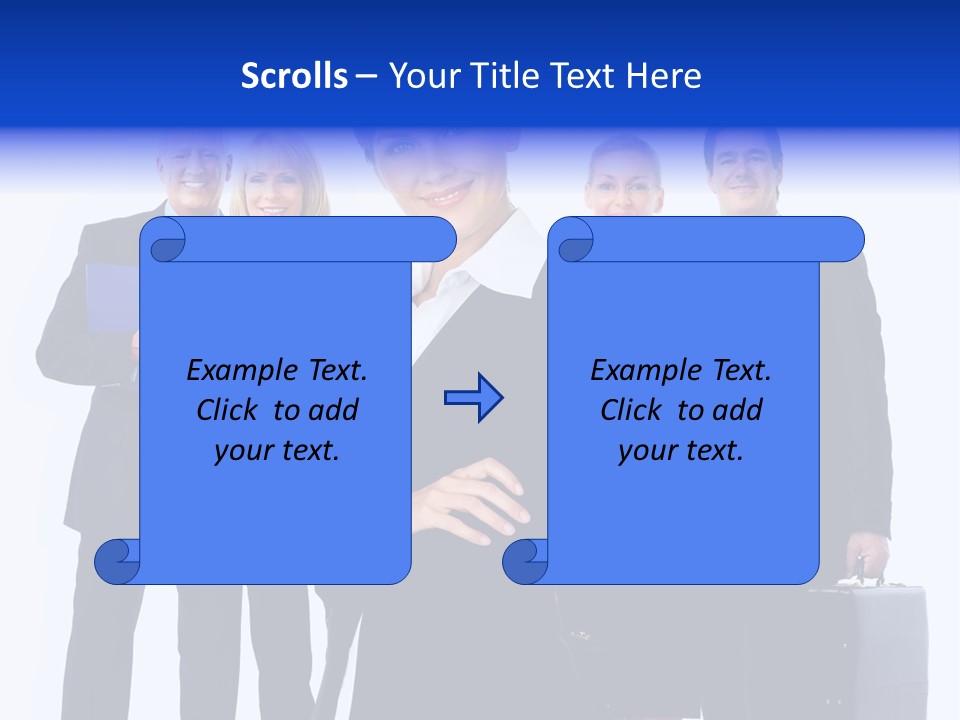 A Group Of Business People Standing In Front Of A White Background PowerPoint Template