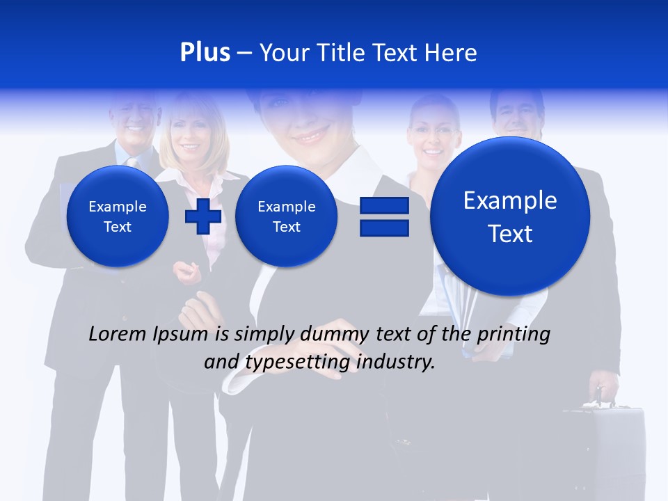A Group Of Business People Standing In Front Of A White Background PowerPoint Template