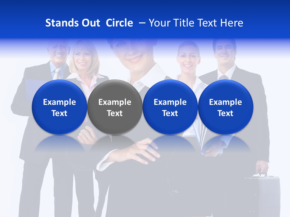 A Group Of Business People Standing In Front Of A White Background PowerPoint Template