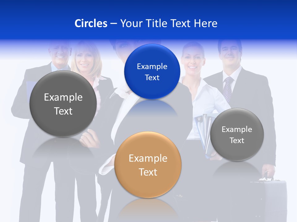 A Group Of Business People Standing In Front Of A White Background PowerPoint Template