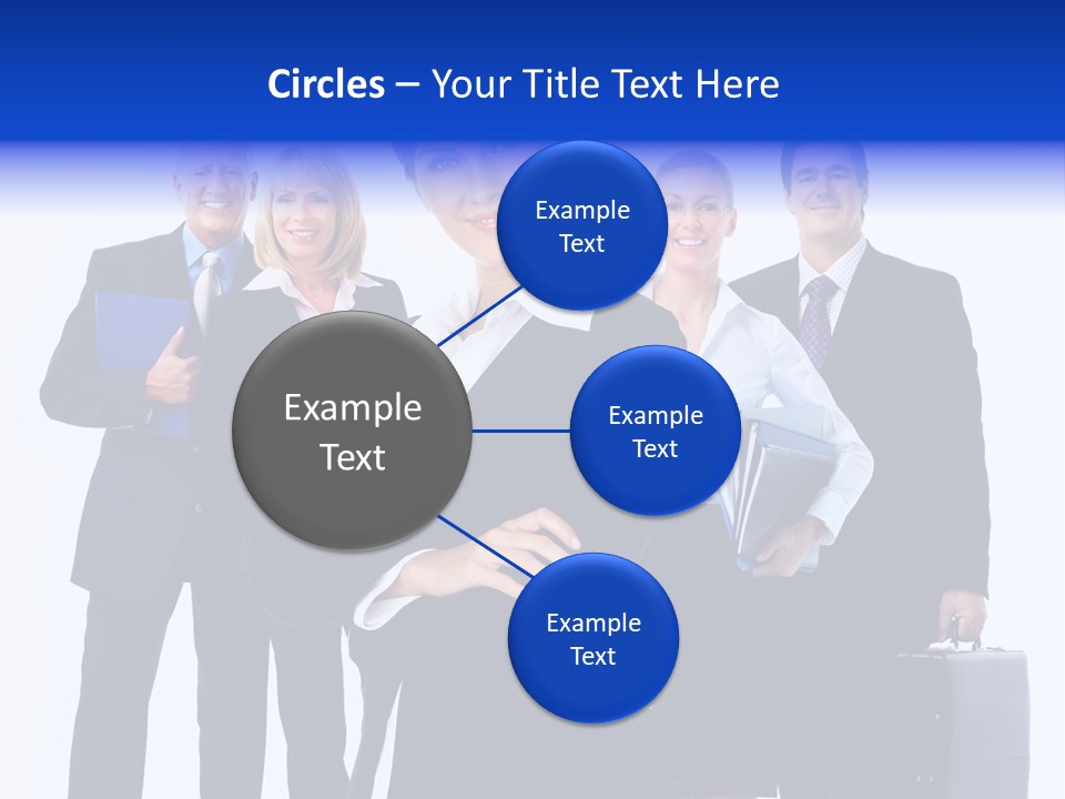 A Group Of Business People Standing In Front Of A White Background PowerPoint Template