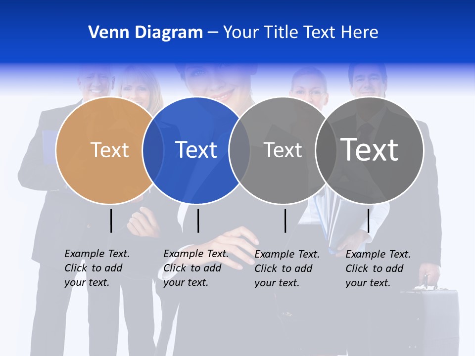 A Group Of Business People Standing In Front Of A White Background PowerPoint Template
