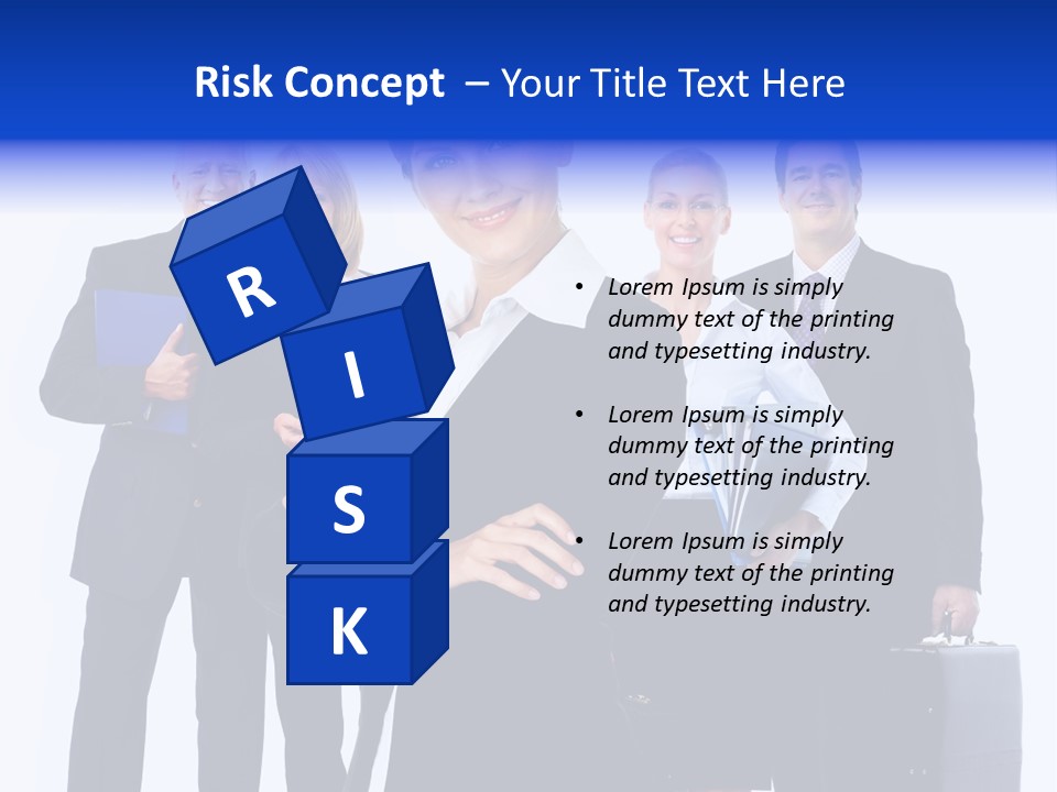 A Group Of Business People Standing In Front Of A White Background PowerPoint Template