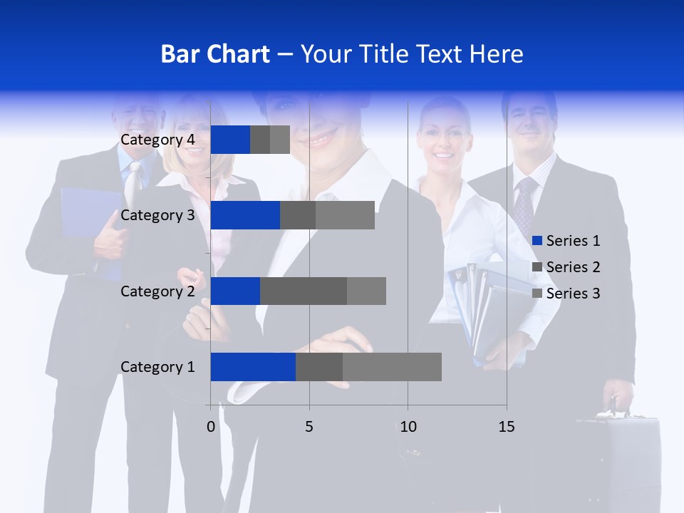 A Group Of Business People Standing In Front Of A White Background PowerPoint Template