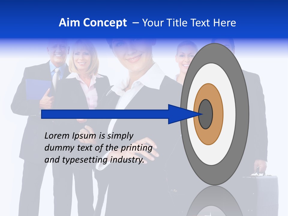 A Group Of Business People Standing In Front Of A White Background PowerPoint Template