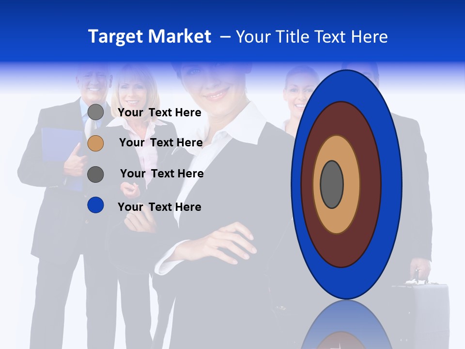 A Group Of Business People Standing In Front Of A White Background PowerPoint Template