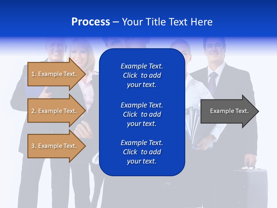 A Group Of Business People Standing In Front Of A White Background PowerPoint Template