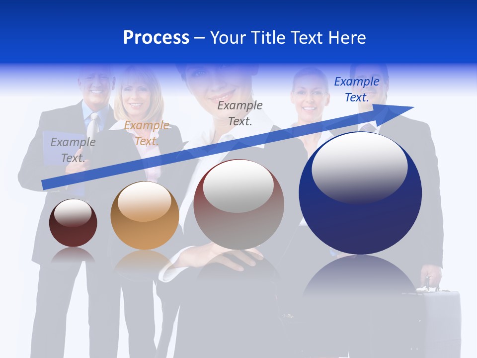 A Group Of Business People Standing In Front Of A White Background PowerPoint Template