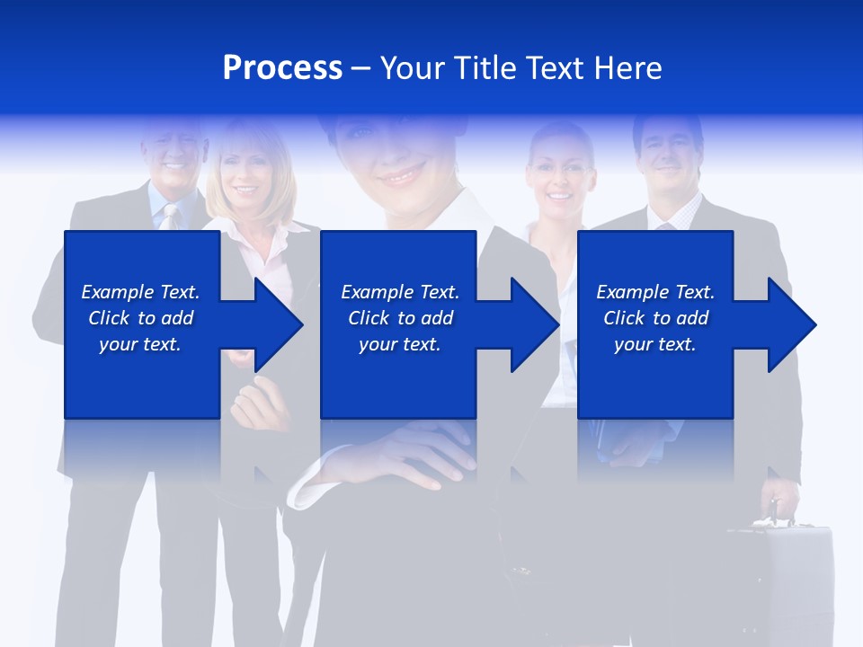 A Group Of Business People Standing In Front Of A White Background PowerPoint Template