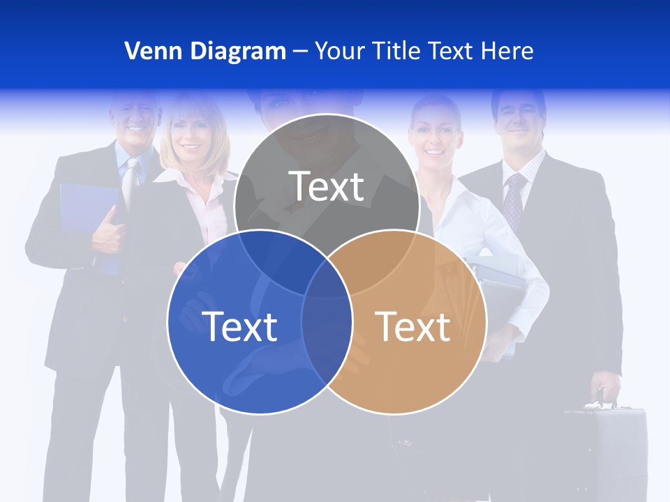 A Group Of Business People Standing In Front Of A White Background PowerPoint Template