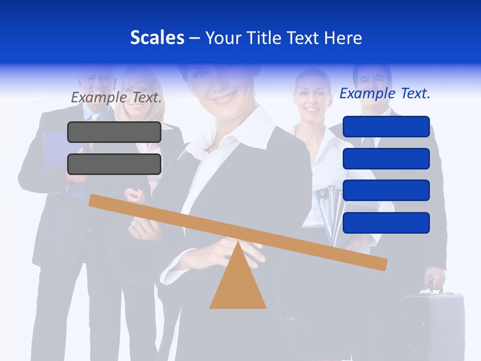 A Group Of Business People Standing In Front Of A White Background PowerPoint Template