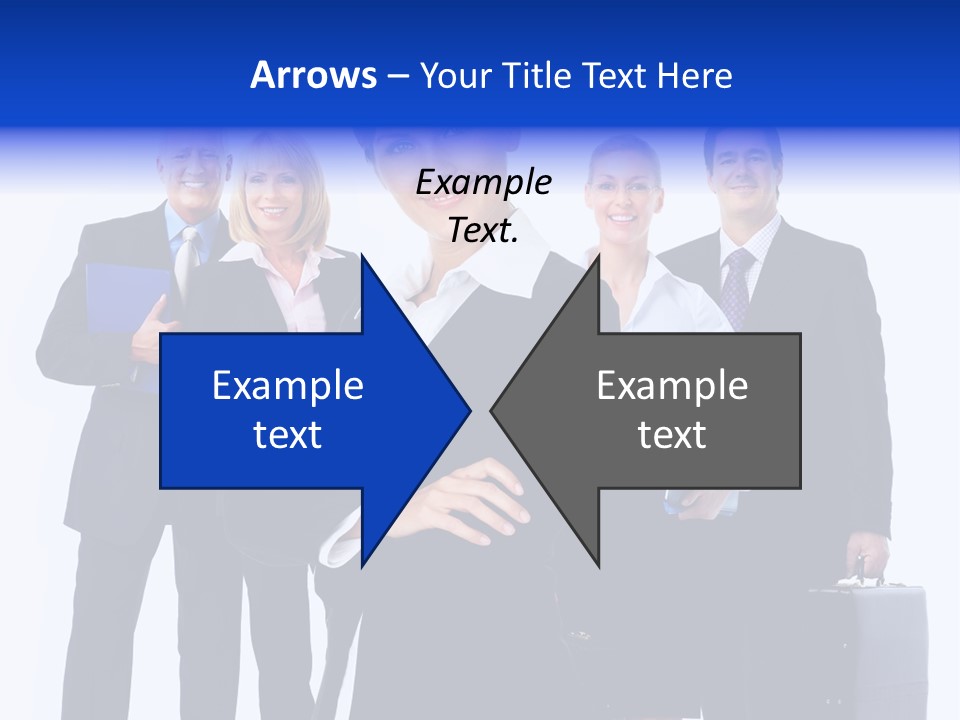 A Group Of Business People Standing In Front Of A White Background PowerPoint Template