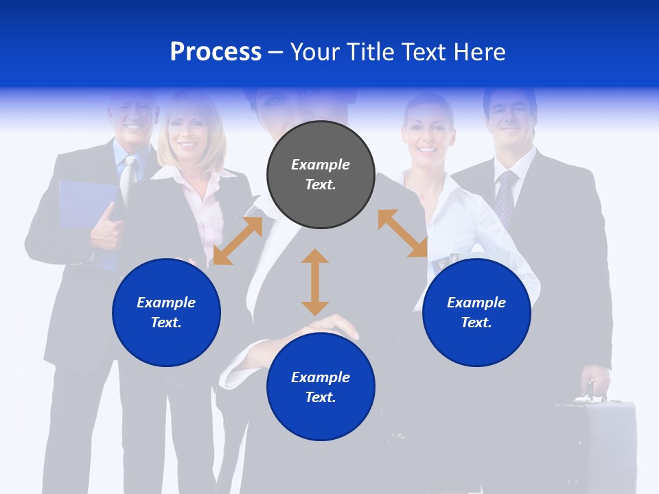 A Group Of Business People Standing In Front Of A White Background PowerPoint Template