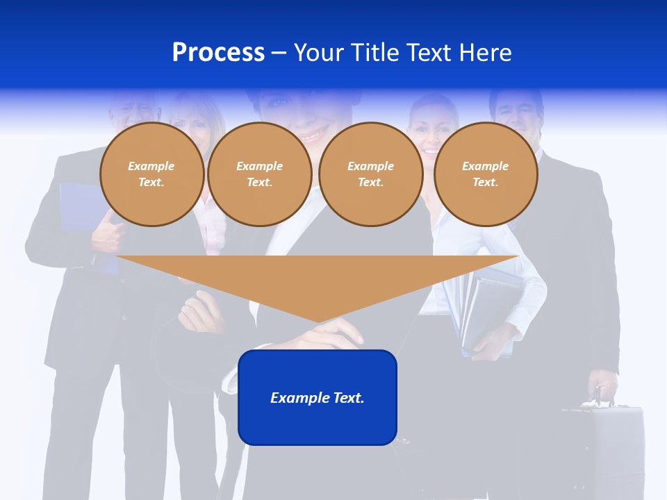 A Group Of Business People Standing In Front Of A White Background PowerPoint Template