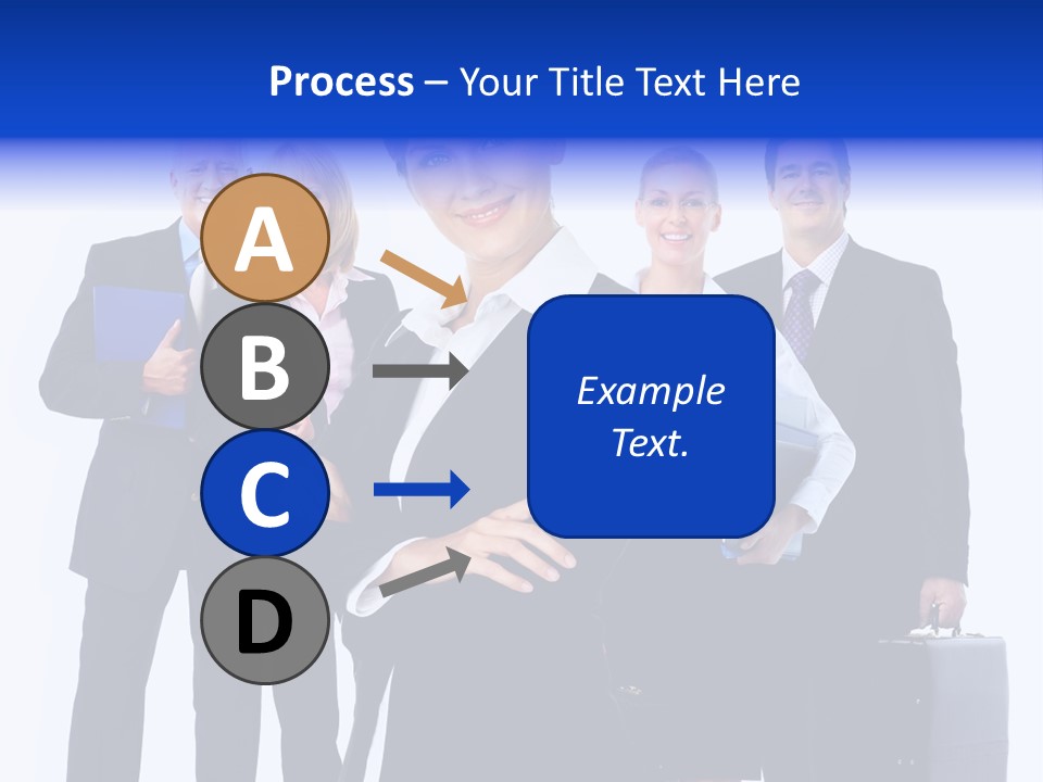 A Group Of Business People Standing In Front Of A White Background PowerPoint Template
