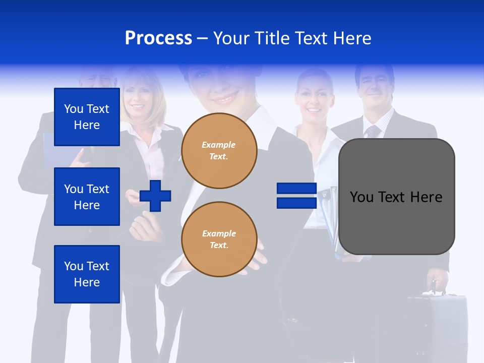 A Group Of Business People Standing In Front Of A White Background PowerPoint Template