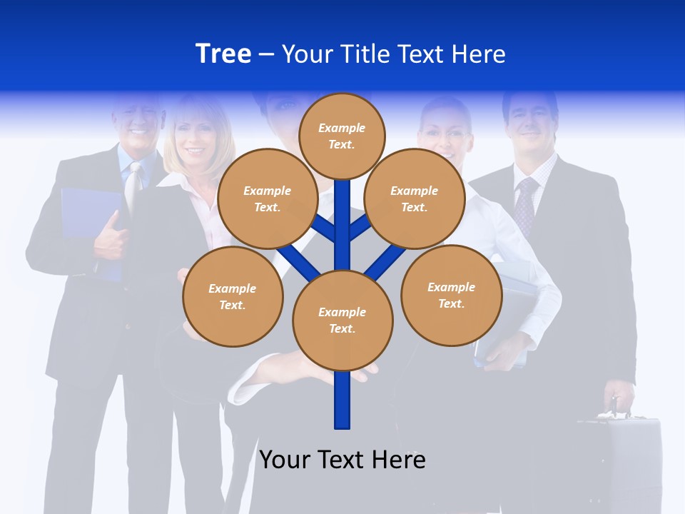 A Group Of Business People Standing In Front Of A White Background PowerPoint Template