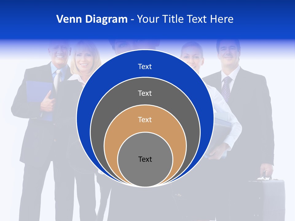 A Group Of Business People Standing In Front Of A White Background PowerPoint Template
