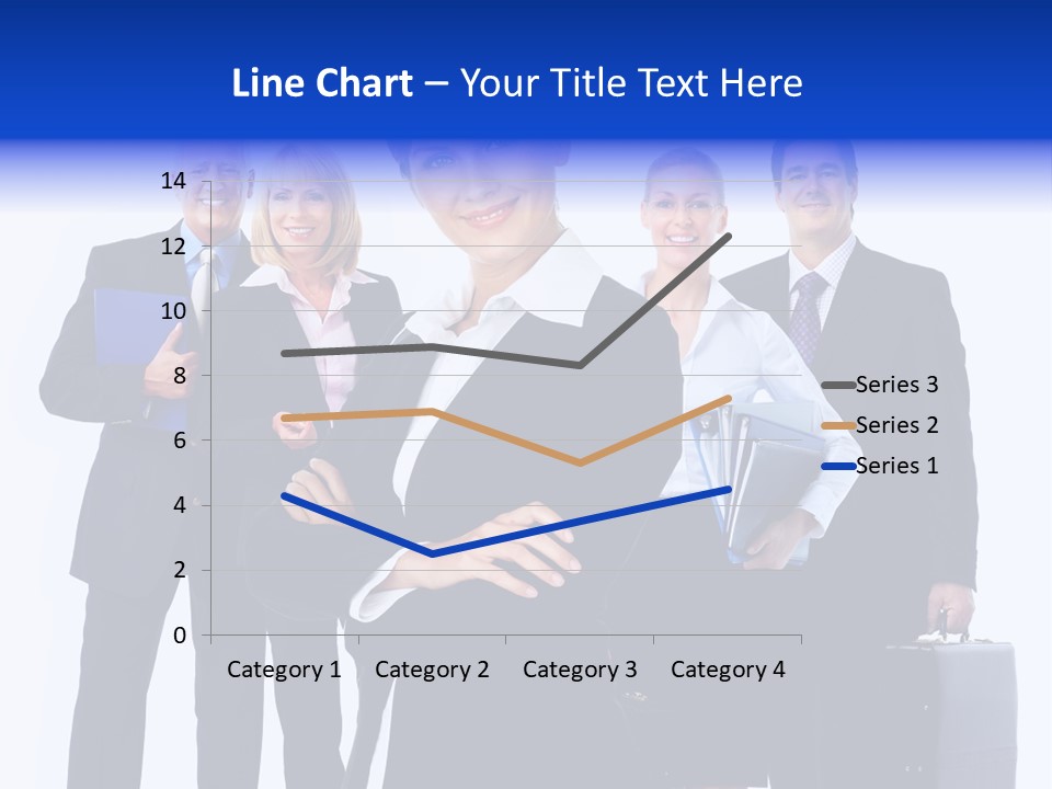A Group Of Business People Standing In Front Of A White Background PowerPoint Template