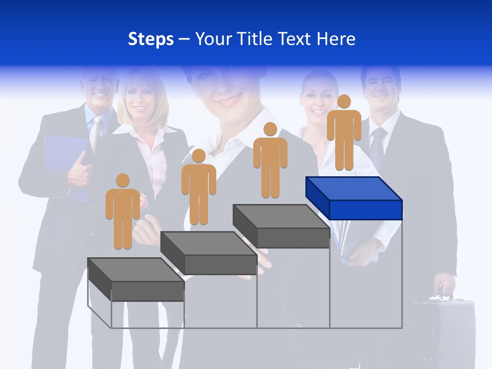 A Group Of Business People Standing In Front Of A White Background PowerPoint Template