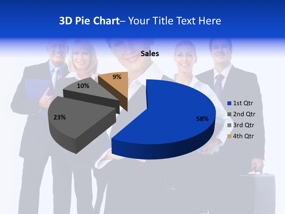 A Group Of Business People Standing In Front Of A White Background PowerPoint Template