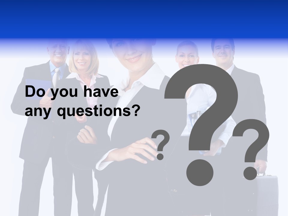 A Group Of Business People Standing In Front Of A White Background PowerPoint Template