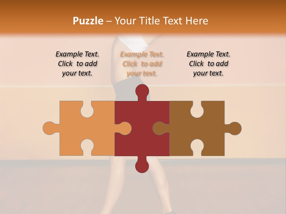 A Woman Is Dancing On A Wooden Floor PowerPoint Template