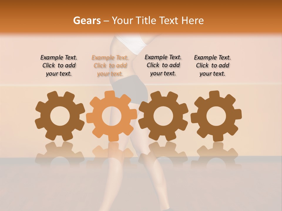 A Woman Is Dancing On A Wooden Floor PowerPoint Template