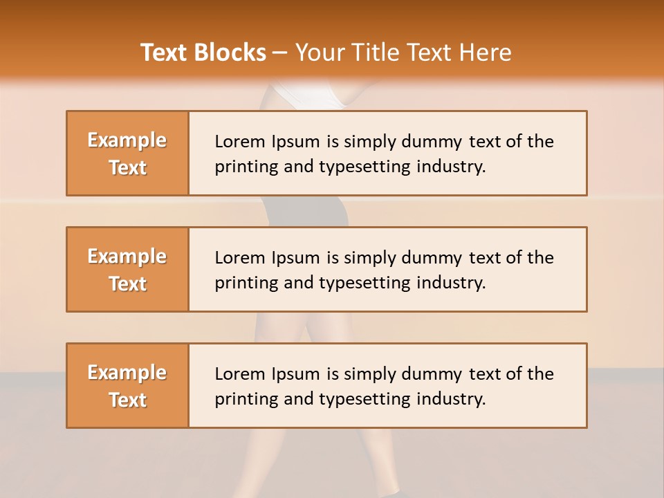 A Woman Is Dancing On A Wooden Floor PowerPoint Template