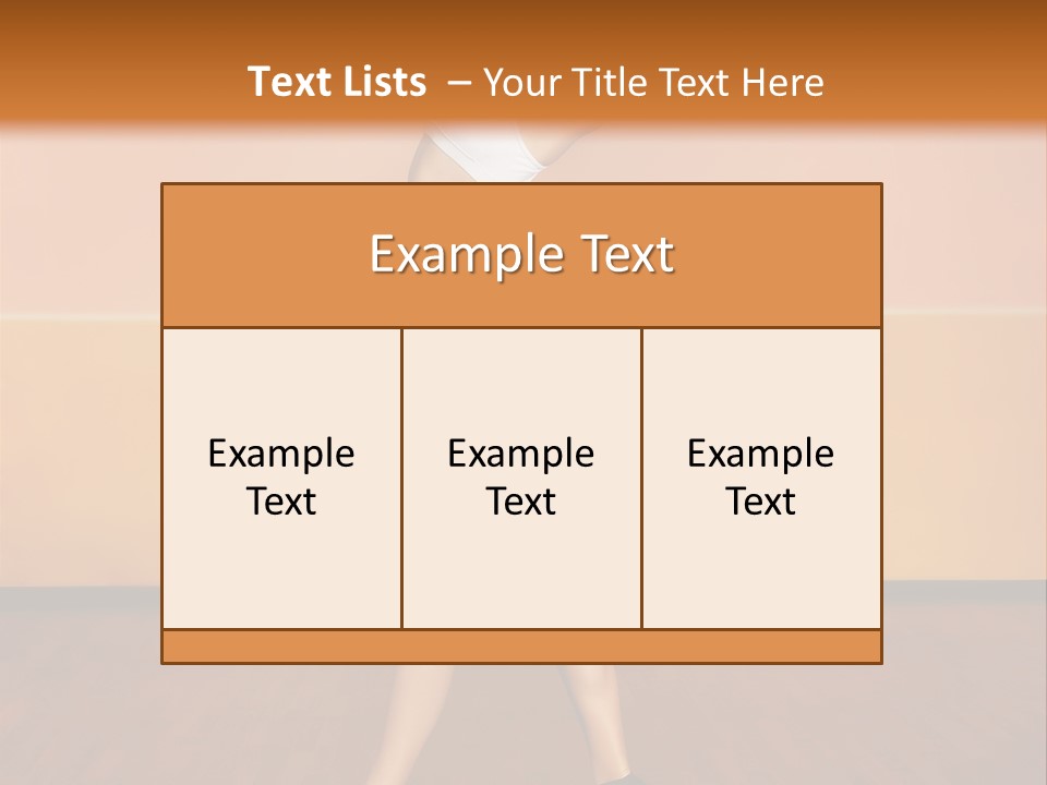 A Woman Is Dancing On A Wooden Floor PowerPoint Template